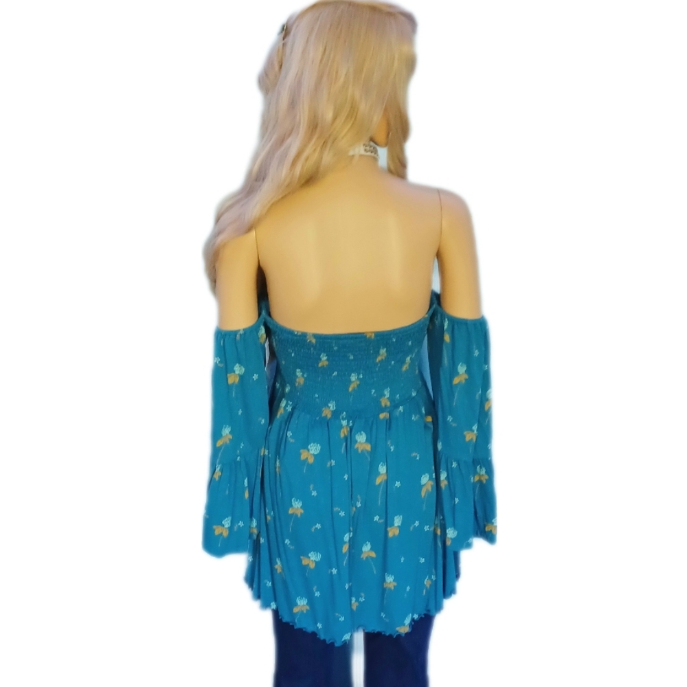 NEW!Free People L cold shoulder tunic top - Picture 7 of 9